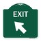 Signmission Designer Series Exit Exit W/ Left Arrow, Green & White Aluminum Sign, 18" H, 18" L, GW-1818-24032 A-DES-GW-1818-24032 - alternate 1